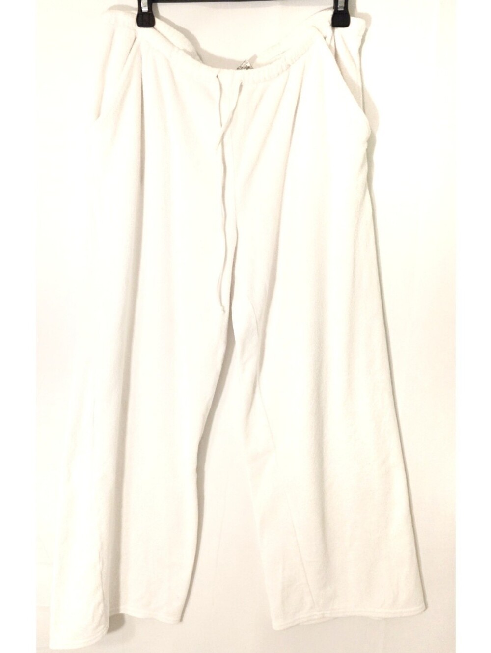 NEIMAN MARCUS Turkish Terry Cloth Wide Leg Lounge Pants L